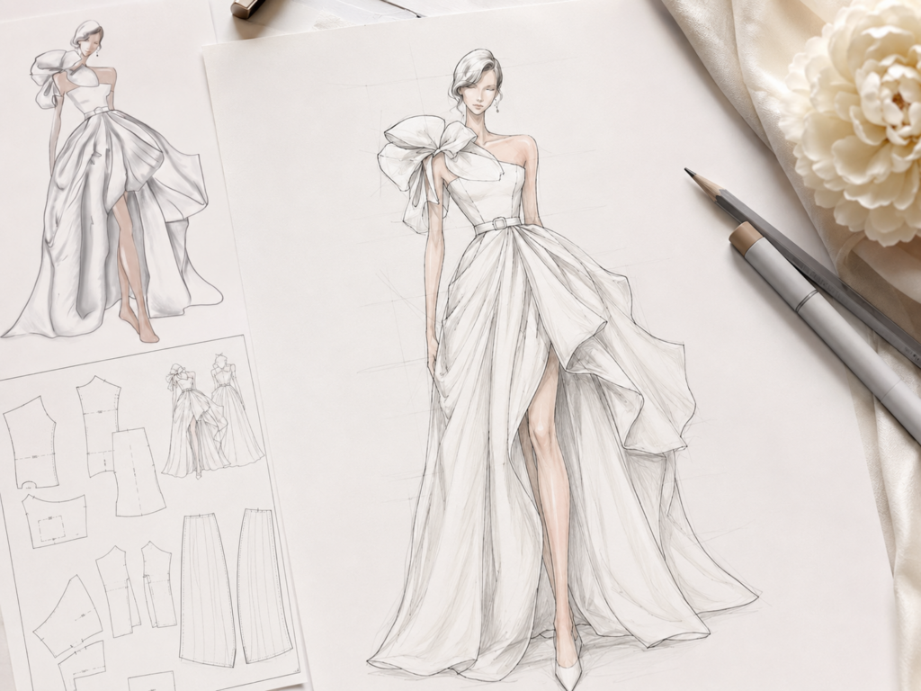 From sketch to illustration